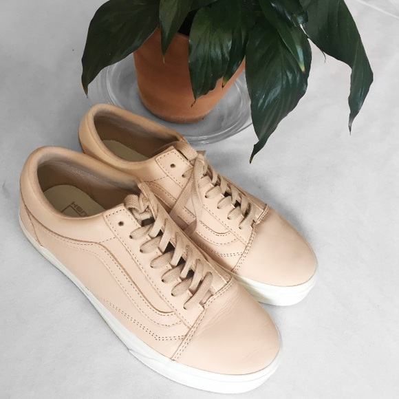 nude leather vans